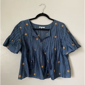 Dark blue, star blouse